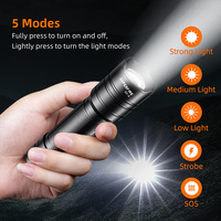 Mini lampe torche LED zoomable S3-A, portable EDC avec faisceau réglable IP44, 200-300M, en alliage d'aluminium, pour situations d'urgence, camping, randonnée