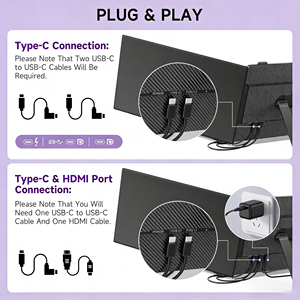 จอภาพพกพาแบบบางพิเศษ IPS ขนาด 14 นิ้ว ความละเอียด 1080P FHD น้ำหนักเบา รองรับการใช้งานแบบสามจอ สำหรับแล็ปท็อปขนาด 13-17 นิ้ว เหมาะสำหรับธุรกิจ - Product Image 6