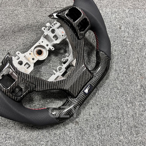 Volant personnalisé en cuir de fibre de carbone point rouge pour Lexus IS ES ES300 GS GS350 NX CT200 RC IS350 - Product Image 2
