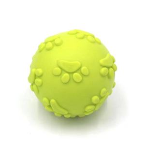 Footprint Sound <b>Ball</b> Rubber <b>Dog</b> Chew Toy Biting Teeth Grinding Resistance Interactive Training Toy 6.5cm - Product Image 5