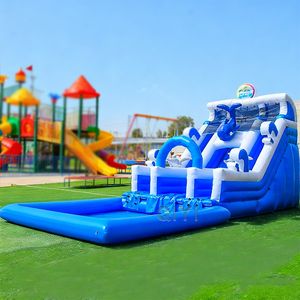 Toboggan aquatique gonflable avec château gonflable, grand équipement de divertissement extérieur, toboggan géant gonflable pour adultes - Product Image 1