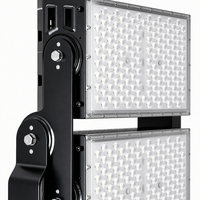 Projecteur LED extérieur étanche 600W 800W SMD3030 à double température de couleur (CCT) 6000K 240V 380V à haute efficacité lumineuse pour terrain de football