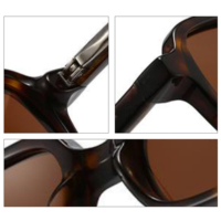 Fabricant de lunettes de soleil en acétate, logo personnalisé, lunettes de soleil vintage polarisées rétro rectangulaires en acétate, vente en gros pour hommes et femmes