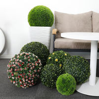 Décoration de jardin d'intérieur, plantes artificielles en buis, boule de topiaire artificielle, fausses boules de buis décoratives pour la cour