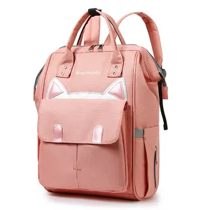 पर्यावरण नायलॉन प्रिंट गर्म बेच प्यारा यात्रा निविड़ अंधकार बैग माँ बच्चे डिजाइनर डायपर बैग