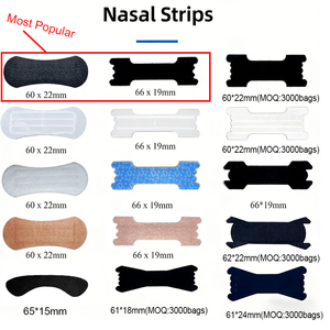30pcs Black Premium Breathable Adhesive Cotton Gentle <strong>Pain</strong> - Free Hypoallergenic Nasal Patches - Product Image 5