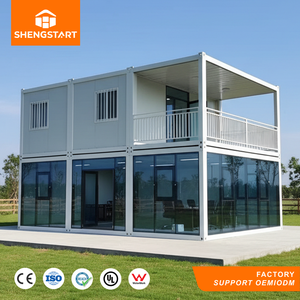 Lujosa Casa Contenedor de Dos Pisos con Diseño Modular Elegante, <span class=keywords><strong>Edificio</strong></span> para Hotel, Oficina o Taller con Balcón Panorámico de Cristal - Product Image 2