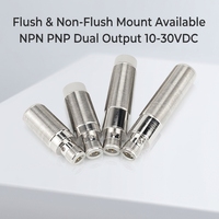 Capteur de proximité inductif LUOSHIDA M18, encastré ou non encastré, connecteur M12 4 broches, 10-30VDC, NPN PNP, IP67, pour applications automobiles et machines CNC