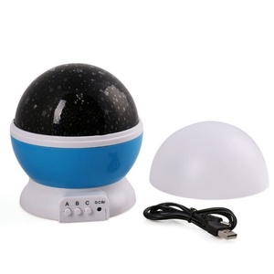 Home LED Starry Sky Rotating Night Lamp Creative Decor Table Lamp Projector Battery/<b>USB</b>-<b>powered</b> for Kids Gift - Product Image 4