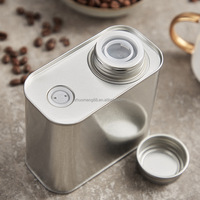 Boîtes de conserve en grains de café personnalisées Boîtes en métal spéciales avec soupape d'échappement unidirectionnelle Boîtes en fer blanc en grains de café de qualité alimentaire