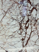 UnionStone Marbre Calacatta Bourgogne Poli de Qualité Supérieure avec Veines Dorées, Écologique, Durable, Grande Dalle pour Salon Moderne