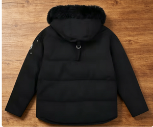 <span class=keywords><strong>Manteau</strong></span> de luxe pour <span class=keywords><strong>homme</strong></span> sur mesure <span class=keywords><strong>Moose</strong></span> Parker Hiver avec capuche, fermeture éclair, traitement tricoté, 100% laine - Product Image 3