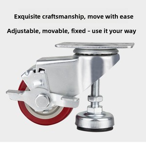 3-Zoll-Fußkupplungsrollen mit horizontaler Einstellung, Stützrahmen, Universalrad, Foma 1,5-5 Zoll, Top-Plattenmontage, Nivellierung - Product Image 3