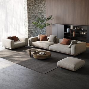 Moderno minimalista horizonte sofá seccional conjunto Simple Lino fila recta <span class=keywords><strong>para</strong></span> pequeña sala de estar <span class=keywords><strong>para</strong></span> apartamentos - Product Image 4