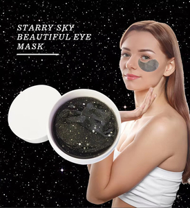 Masque pour les yeux Starry Sky, magnifique masque pour les yeux en hydrogel noir pailleté pour réduire les <span class=keywords><strong>cernes</strong></span> et les poches sous les yeux - Product Image 1