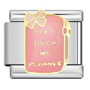 Bonito diseño Don'T Touch My Planner pulsera encanto recién llegados diario Acero inoxidable estilo italiano Modular 9mm pulsera - Product Image 1