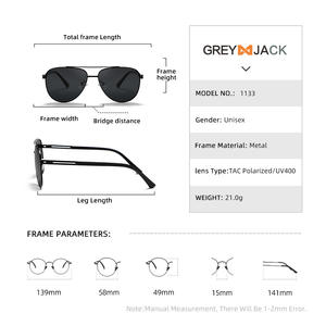 Gafas de sol Aviator para hombre, montura metálica negra, polarizadas, protección UV400, tipo 3, lentes TAC, estilo para conducir - Product Image 4