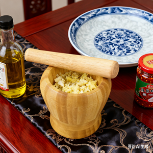 Bol à pincer en bois de bambou, outils de cuisine, moulin et pailles de bambou naturel - Product Image 5