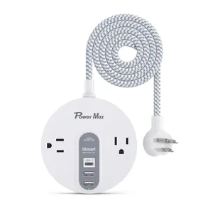 Tonghua 2-Outlet power strip with 4USB universal travel adapter with usb and type-c plugger fischer extension power socket