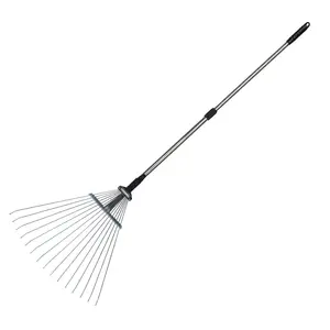 Thép không gỉ san lấp mặt bằng Rake cho cỏ làm vườn công cụ lá CLEANER cho vườn làm sạch