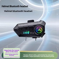 Casque de moto Bluetooth avec casque intégré, étanche, réduction du bruit, longue durée de vie de la batterie