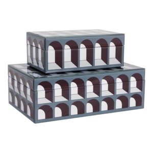 Rectangular Decorative Storage <b>Box</b> Glass Wood <b>Keepsake</b> <b>Box</b> With Lid Home Organizer Decorative <b>Box</b> Set - Product Image 1