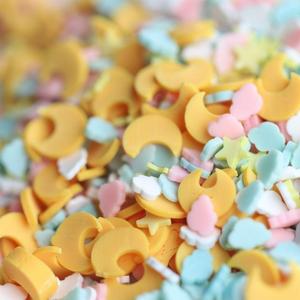 CHENXI 1KG di <span class=keywords><strong>argilla</strong></span> <span class=keywords><strong>polimerica</strong></span> artigianale fai da te spruzza 5mm colori solidi bianco blu rosa nuvola stella Mix modello unico - Product Image 3