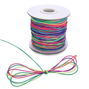 Cordon élastique en nylon arc-en-ciel de 1 mm pour la fabrication de bijoux et de bracelets - Product Image 1