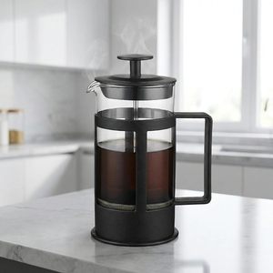 Cafetera Francesa Negra de 350 ml, Nueva, de Vidrio Borosilicato, Tetera - Product Image 1