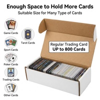 Boîte de rangement en carton personnalisée 800 cartes, rangement portable à une seule rangée pour cartes à collectionner TCG et cartes sportives