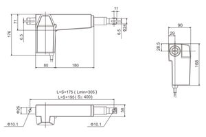 Jiecang jc35c nhỏ gọn 8000n lực đẩy điện kéo tuyến tính thiết bị truyền động cho hoạt động Giường điều dưỡng giường - Product Image 5