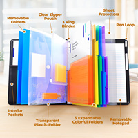 Porte-documents de présentation A4 personnalisé avec logo, 2 pochettes, emplacement pour cartes de visite, dossier de documents en papier imperméable pour le bureau