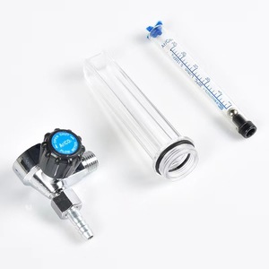 Argon and Carbon Dioxide Flow <b>Meter</b> with 25L Flow Tube and 180-Degree Float Ar/CO2 Pressure Regulator Accessories - Product Image 2