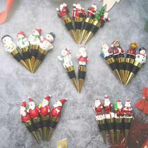 Christmas Wine Bottle Stoppers Set Resin Santa Snowman Design Holiday Gift For Red Wine Bottles - Product Image 2