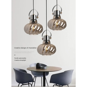 Lampes suspendues Vintage à Led, <span class=keywords><strong>Suspension</strong></span> d'éclairage nordique en <span class=keywords><strong>verre</strong></span>, chambre à coucher, salle à manger, Loft, Bar, lustre de décoration - Product Image 2