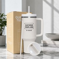 Zogifts - Vaso Térmico Personalizado con Logotipo, 40 oz, Aislado al Vacío, de Acero Inoxidable, con Asa, para Regalos Corporativos al por Mayor