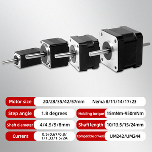 Motor paso a paso híbrido UMOT DC 20/28/35/42/57mm <span class=keywords><strong>Nema</strong></span> 8/11/14/<span class=keywords><strong>17</strong></span>/23, eje óptico, Motor paso a paso giratorio de doble eje para impresora 3D - Product Image 3