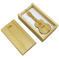 Cadeau musical Clé USB en bois Logo personnalisé Clé USB Promotion Clé USB Guitare en bois Memoria 8GB 16GB Vente en gros Clé USB
