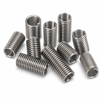 Inserto de Rosca de Acero Inoxidable de Alta Resistencia, Métrico M6 2D, para Reparación de Roscas Desgastadas Industriales, Superficie Brillante, Mecanizado por Torneado