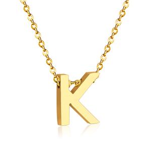 Collar con colgante de letra L barato de 26 letras, collar con dije plateado/dorado - Product Image 3