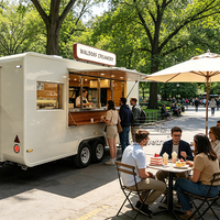 Remorque de vente ambulante pour café, desserts, gâteaux, beignets, équipée d'une cuisine complète