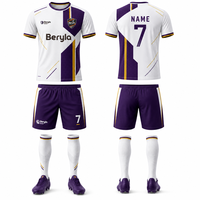 Uniforme de Fútbol Personalizado para Clubes, Naranja y Negro, Estilo Bauhaus, Energético, de Secado Rápido, Transpirable, 100% Poliéster, Ropa Deportiva para Equipos