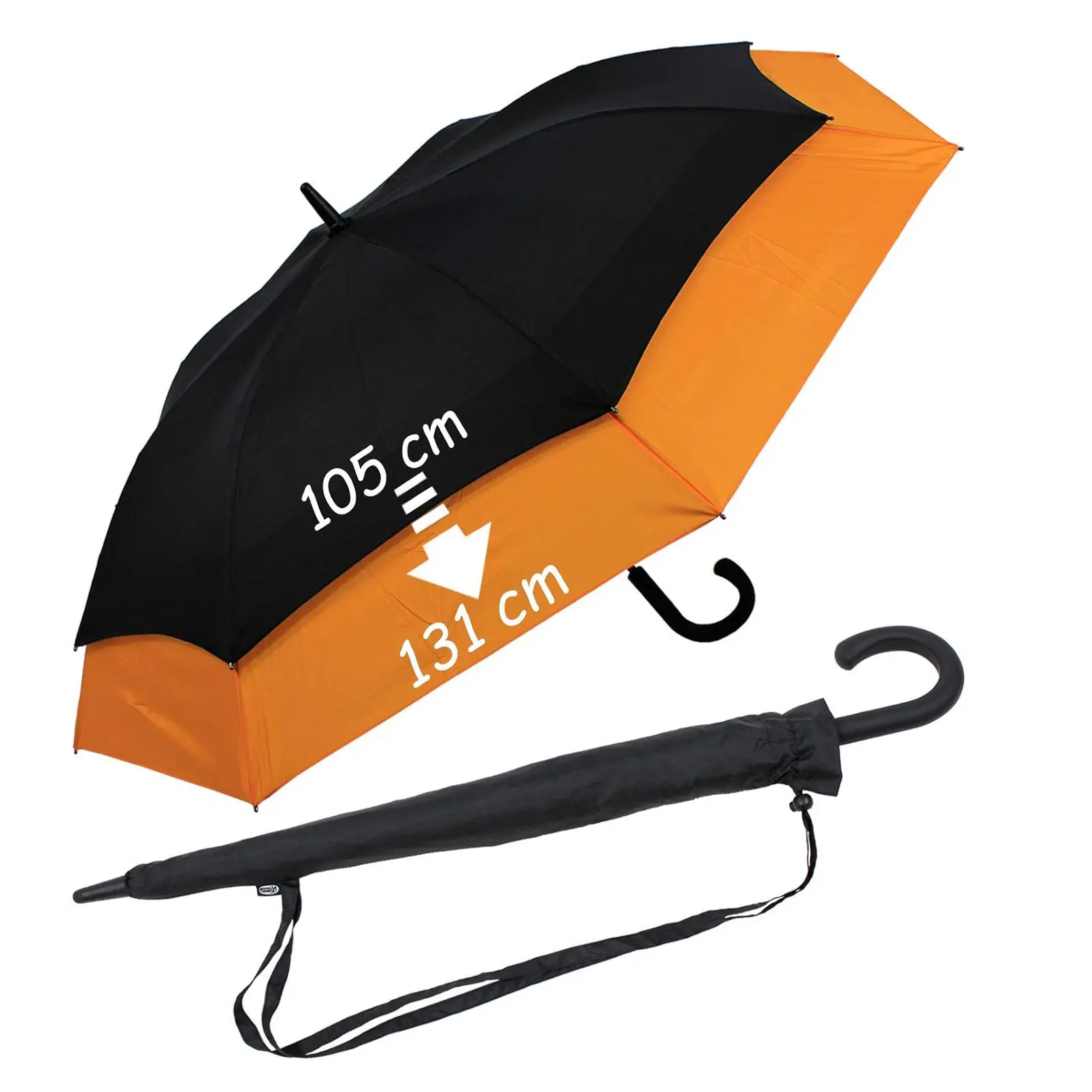 Ausziehbarer Regenschirm automatischer Zug XXL Fiberglas Golf günstiger Regenschirm gerader Regenschirm mit Logo