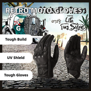 Guantes de Motocicleta de Verano para Hombre y Mujer, Guantes Retro de Ciclismo MTB, Protección de Motocross para Uso Casual al Aire Libre - Product Image 2