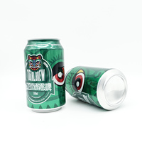 Vente en gros de canettes métalliques en aluminium personnalisées, vides et imprimées, de qualité alimentaire, 330 ml et 500 ml, pour bière, soda, jus, boisson énergisante
