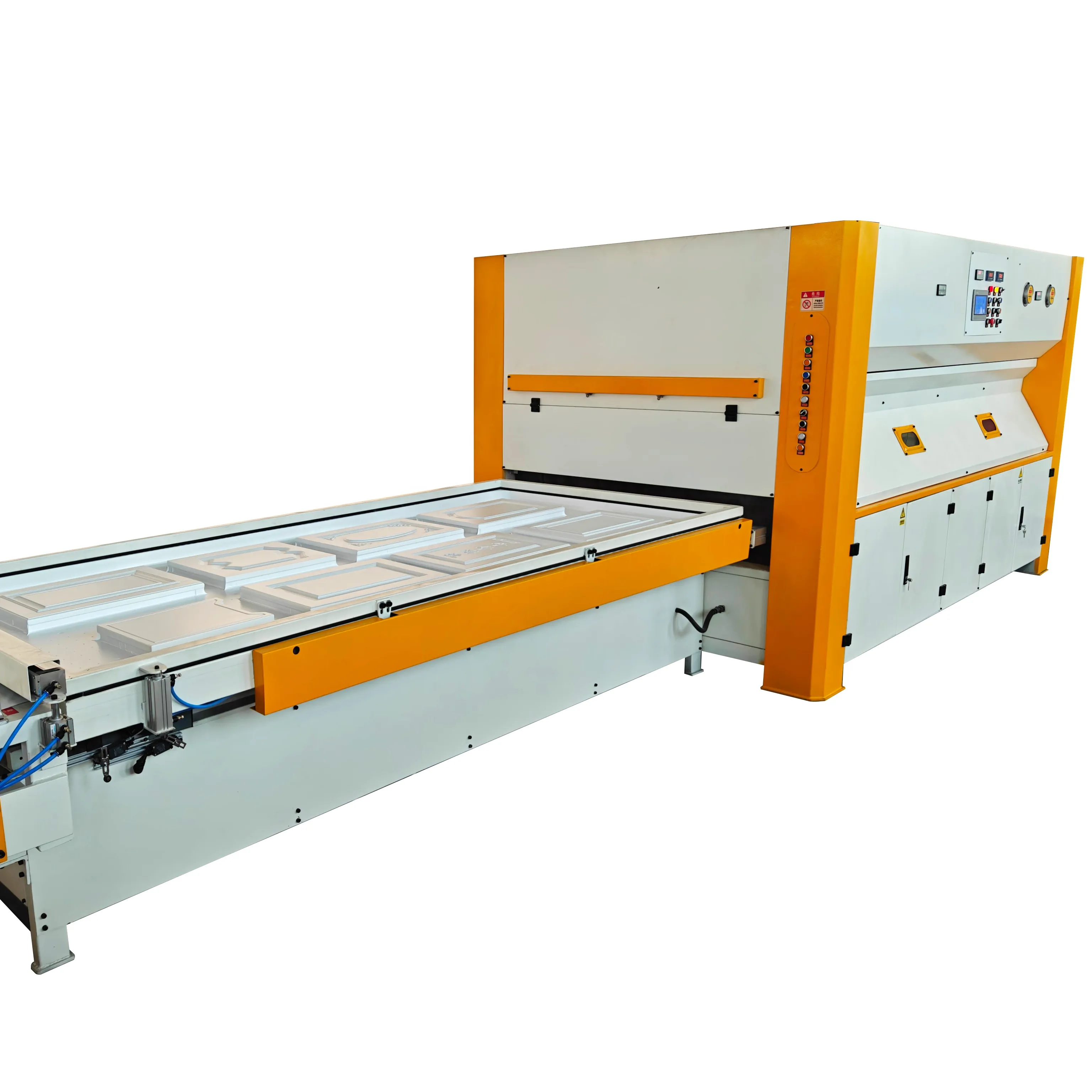 Línea de producción de muebles HDF/MDF máquina de fabricación de puertas de madera laminada prensa de vacío para puerta de armario