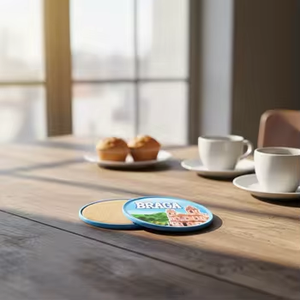 Sous-verre en fer blanc imprimé – Magnifique souvenir de <span class=keywords><strong>Braga</strong></span>, <span class=keywords><strong>Portugal</strong></span>, respectueux de l'environnement, sans danger pour les aliments, antidérapant et résistant à la chaleur pour les boissons - Product Image 2