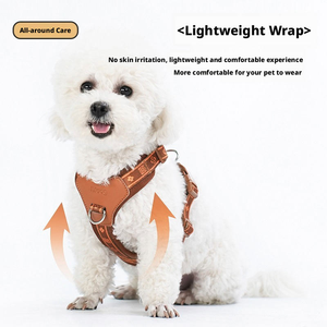 Reflective Dog Harness No-Pull Adjustable Breathable Mesh Pet Vest Geometric Pattern Soft Padded Chest Strap Fashion Polyester - Product Image 6