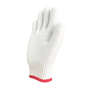 Guantes Blancos de punto de algodón puro, guantes de mano para construcción, protección de manos - Product Image 3
