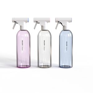 Botella redonda de vidrio transparente con pulverizador, botella con funda de silicona para uso cosmético con pulverizador, serie <span class=keywords><strong>Cosmo</strong></span>, 250ml, 500ml - Product Image 1